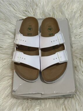 Birkenstock Arizona Papillio Flex Platform - White
